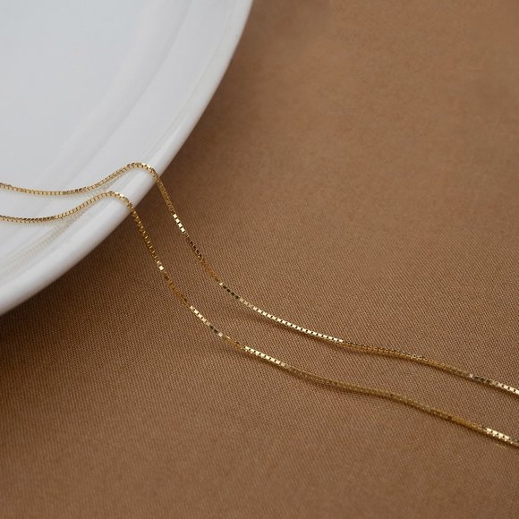 10K Solid Gold Initial Charm, A to Z Letter Pendant Necklace 18" Chain - Picture 6 of 8